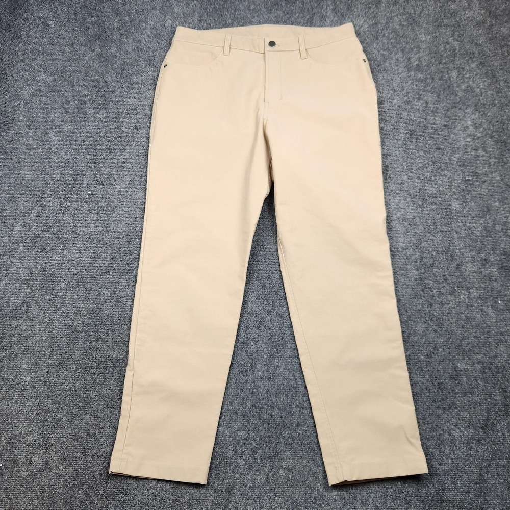 Lululemon ABC Pants Mens 32 Beige‎ Utilitech Chino 5 Pocket Stretch Casual Golf